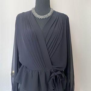 Express sheer black blouse size medium brand new, never worn